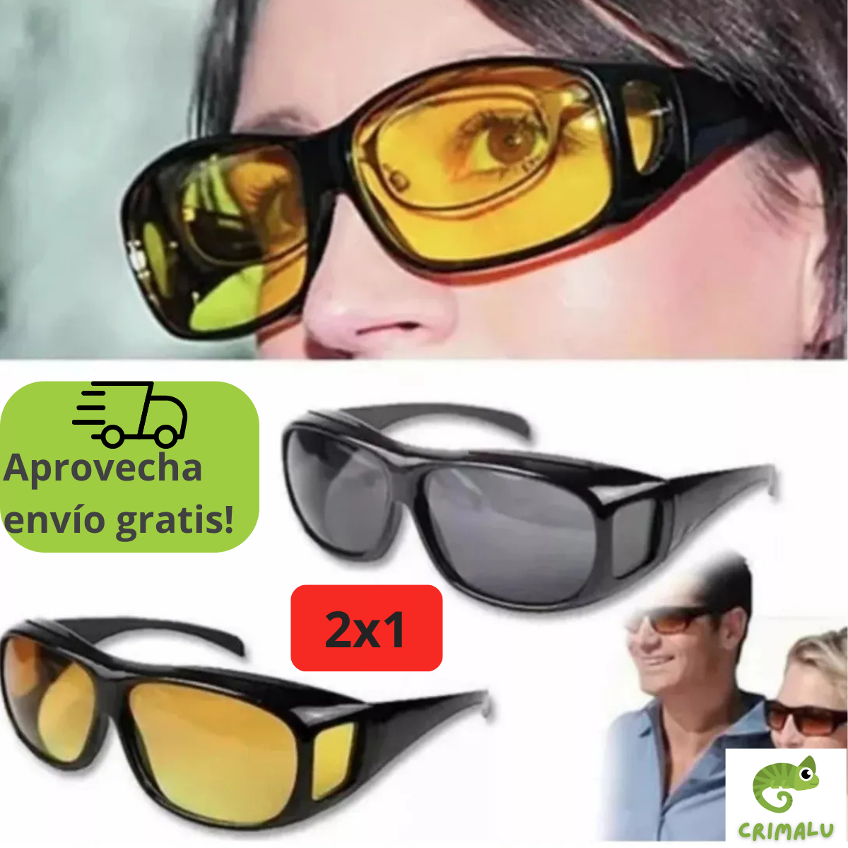 Adiós Encandilamiento: Maneja con Visión Clara Día y Noche (2x1)