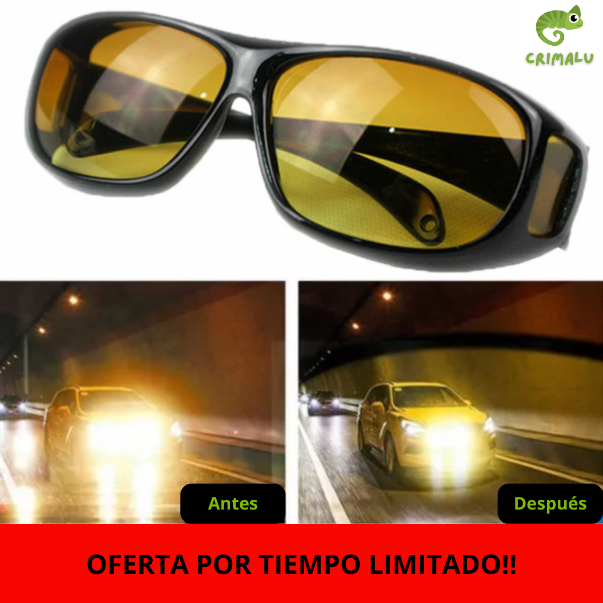 Adiós Encandilamiento: Maneja con Visión Clara Día y Noche (2x1)